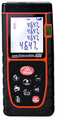 Land Measuring Device Level Range Finder Distance Meter 40M 60M 80M 100M Rangefinder Ruler Finder Diastimeter Tape Measure D1013 Area Planner(40m)
