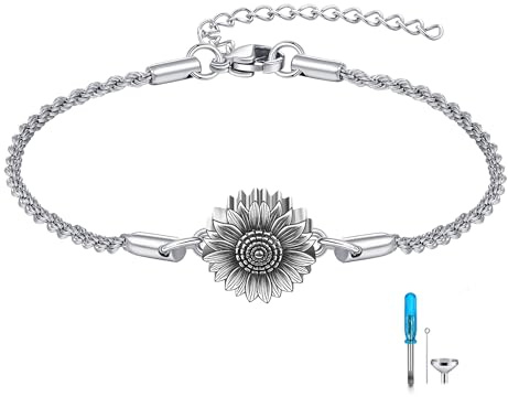 CUPENDA Urnen Armband für Asche Sterling Silber Kremation Keepsake Anhänger Medaillon Armband für Damen