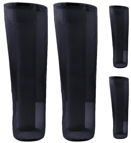 Pferdegamaschen 4er-Set, Fliegengamaschen für - Wiederverwendbare Leggins - Fliegenstiefel, atmungsaktives Mesh für Komfort, lindert die Ermüdung der Beine und reduziert das Stampfen