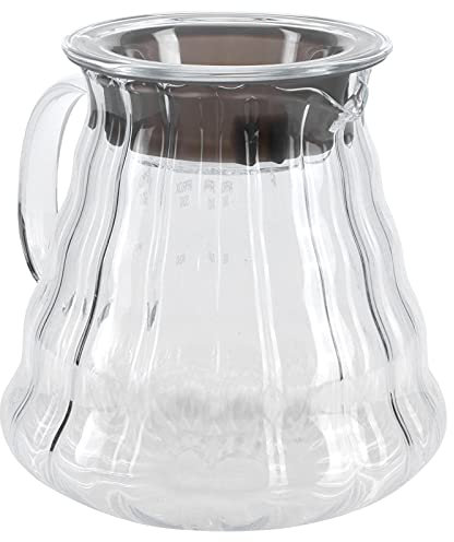 Bollitore per caffè in Vetro Borosilicato, Manici Antiscottatura, Metodo di Infusione, Lavabile in Lavastoviglie per la Domestica (500ML)