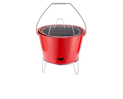 Barbecue portatile a carbone con spiedini Mini stufa a legna da ardere per cucinare all'aperto e riscaldare barbecue da tavolo per uso domestico