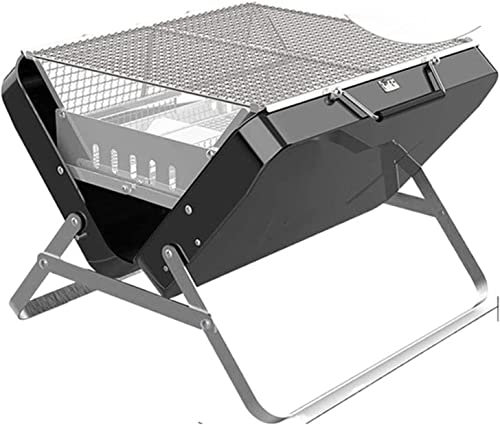 Barbecues au Charbon de Bois Petit Barbecue au Charbon de Bois Domestique Barbecue Pliable Portable Poêle à brochettes Poêle à Barbecue Portable en Acier Inoxydable pour l'extérieur