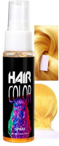 Haarspray Farbe, Gold Temporäre Haarfarbe Spray, Farbiges Haarfarbe Auswaschbar, Crazy Hair Color Spray, Instant Hair Dye, Schnelle Haarfärbung, Haar Colorationen für Karneval Halloween Cosplay Party