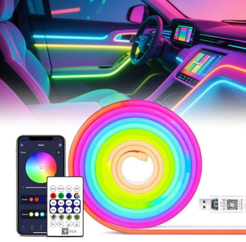 2m RGB Neon Led Strip, IP67 Wasserdicht Flexible Streifen