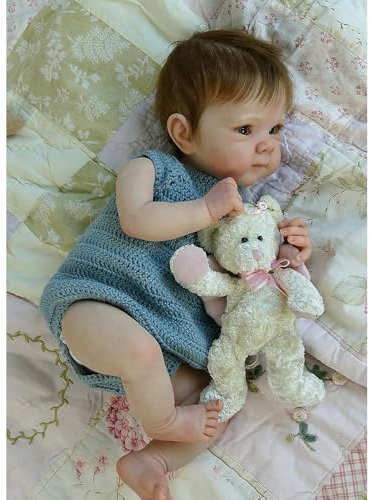Anano Reborn Baby Lebensecht Puppen 20 Zoll Reborn Baby Vollsilikon Neugeborene, Re Born Babies Mädchen Lebensrecht, Vollsilikon Lebensecht Re Born Babies Mädchen, Puppen Für Erwachsene Sammler
