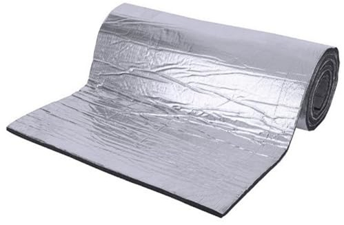 Tapis insonorisant, rouleau d'isolation thermique et acoustique 50 x 200 cm, matériau insonorisant autocollant pour voitures