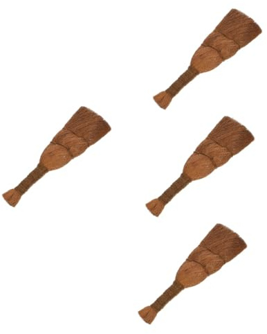 UPKOCH 4pcs Ergonomic Garden Accessory Bonsai Brush Palm Fibre for Flowerpot Wash