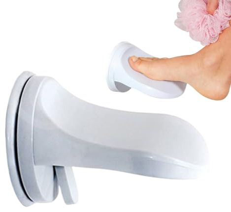 Husoiuy Shower Foot Rest – fotpall för dusch med sugkopp av PVC – platsbesparande halkfri pall för dusch och badrum