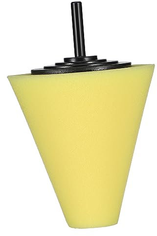 Cabilock Tampons Éponges De Polissage Coniques 3 Pouces Jaunes, Pour Polisseuse Auto, Entretien Jantes Et Surfaces Difficiles D'accès, Usage Professionnel Automobile