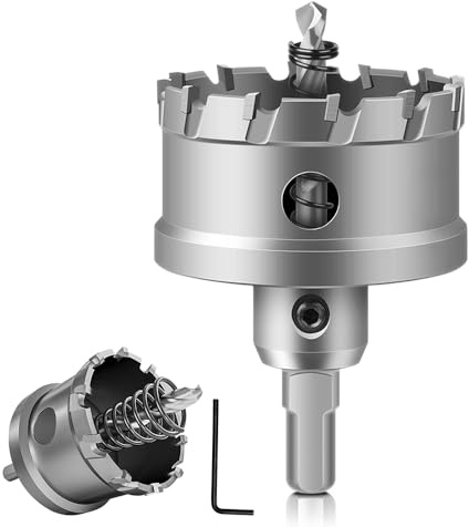 Lochsäge 68 mm, TCT Carbid Bohrer Kreis Loch Saw Metalle Lochschneider mit Dreieckiger Schaft für Löcher in Edelstahl Eisen Holz
