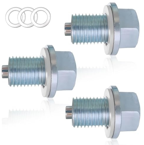 HUANR Ölablassschraube M14, Magnetisch Ölwannenschraube, M14 x 1,5 Öl ablassen Schraube, Ölwannenstopfen mit Dichtring, Geeignet für Autos, Motorräder, Schiffe