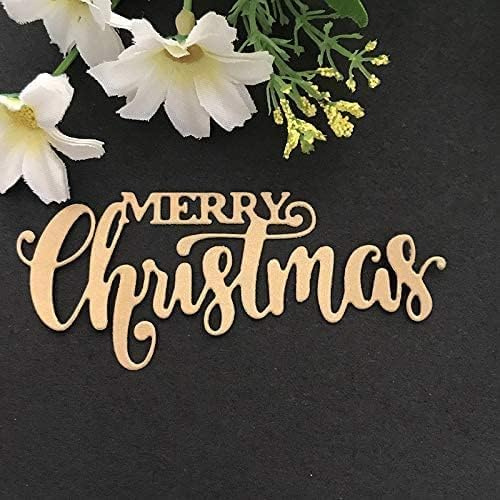 Merry Christmas Cutting Dies for Card Making，Winter Word Cutting Dies Cut Stencils for DIY Scrapbooking Photo Album Decorative Embossing Paper Dies for Card Making Templated