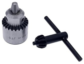 Drehfutter Mini-Bohrfutter, Micro 0,3–4 mm, JT0, konisch montiertes Bohrfutter und Bohrfutterschlüssel, Drehmaschinenzubehör-Adapter mit Schlüssel