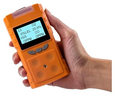 Detector de Gas, Detector de Gas múltiple medidor O2 CO H2S EX 4 en 1 Fugas Combustible monóxido Carbono, sulfuro hidrógeno y oxígeno para el Trabajo y el hogar