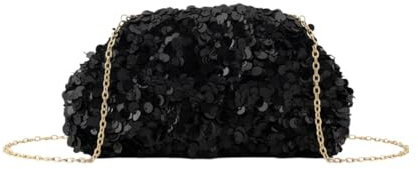 MODELISA - Bolso de Noche tipo Clutch con Lentejuelas para Mujer, Cartera de Mano de Fiesta, Bolso Elegante para Boda, Cóctel o Evento
