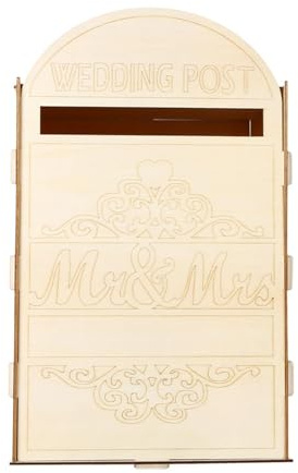 WUUISDNX Rustic Wedding Post Box Mail Box Letterbox Easy To Assemble Vintage Postbox For Bridal Events 33.1cmx20.3cmx20.3cm/13.03inch X 7.99inch X 7.99inch. Wedding Postbox Is Made Of Wood