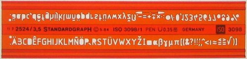3,5mm Schriftschablone Zeichenschablone Technisches Zeichnen Brief Schrift Schablone Zeichenschablone