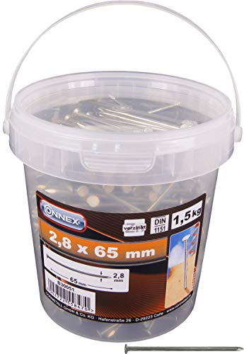 Max-Power B30051 Secchiel.1.5 kg Chiodi Tp 2.8 x 65 mm