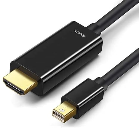 BeckenBower® 3m - Mini DisplayPort THUNDERBOLT to HDMI cable adapter compatible with MacBook Pro Air MacMini to TV Projector LCD PLASMA | AppleMac MacBook MacBookPro MacBook Air to TV Cable Lead - (Supports THUNDERBOLT port, VIDEO Adapter lead for Apple iMac MacBook Pro Air & PC with Mini DisplayPort DP TV) **Supports Audio** HD LCD LED HD TV