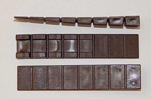 MO-Werkzeughandel 50 Stück Möbelkeile/Unterlegkeile, aus Kunststoff mit 7 Soll-Bruchstellen, Braun,