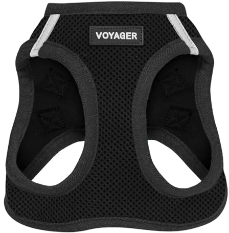 Voyager Step-in Air Dog Vest Harness - Black/Black Trim, X-Small