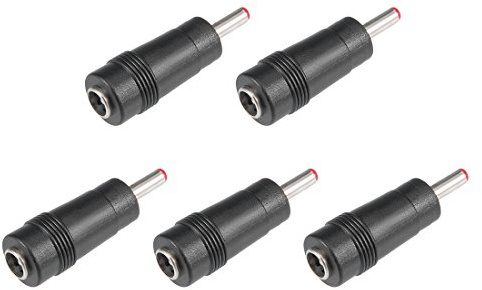sourcing map DC Power Connector 5.5x2.1mm Female Jack to 3.5x1.35mm Male Adapter Barrel Connector 5pcs