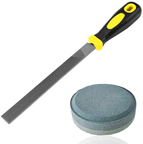 Juego de 2 sacapuntas multiusos de doble grano y lima de hacha de corte rectangular, afilador de piedra de agua SourceTon y lima de afilar