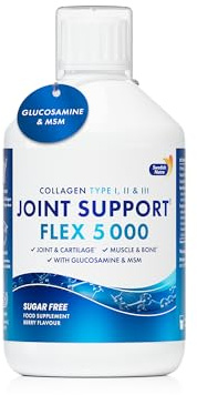 Swedish Nutra Collagen Joint Support Flex - 500ml 33 Day Supply | for Joints, Ligaments & Bones | Glucosamine, Vitamins C, D, B12 & MSM | Natural Flavour | Sugar & Gluten Free | High Absorption Rate