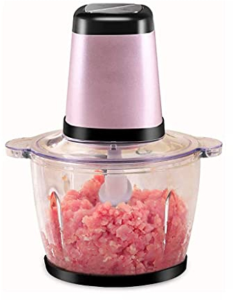 Picadora de carne rosa, picadora eléctrica de alimentos, licuadora de tazón de vidrio para máquina picadora de alimentos little surprise