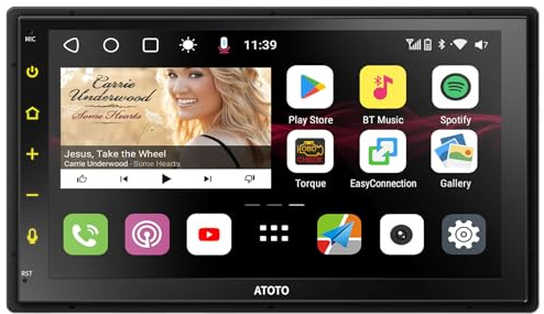 ATOTO S8 4G+32G Radio 2 DIN Android, CarPlay y Android Auto Inalámbrico, Pantalla Táctil QLED de 7 Pulgadas Autoradio con 4G LTE, ChatGPT, GPS Navi, WiFi/Dual BT/USB, DSP, LRV, SCVC, S8G2B74MS