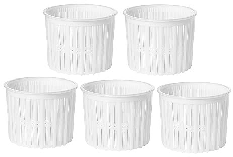 5 x Käseform 10.1 x 9cm – Variationen | Kunststoff-Käseform | Korb für Käse