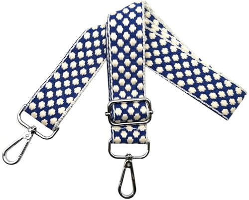 Taschengurt Verstellbarer Schultergurt für Taschen, Taschengurte zum Wechseln, Damen Tragegurt Breit 3.8cm mit Silber Karabiner, Schulterriemen, Damen Tasche Schultertasche Blau Basis, O14
