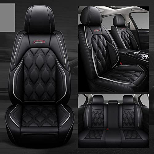 MLINGK Autositzbezüge, passend für VW 1500, 1600, 166, 181, 411, 412, 412, Amarok, Arteon, Atlas, Käfer, Bora, Caddy, Caravelle CC, echtes Leder, wasserdicht und atmungsaktiv, 5-Sitzer-Sitzbezug,