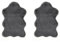 -LUXOR- living Coste - Alfombra mullida para dormitorio, ideal para usar como alfombra de cama para dormitorio, juego de 2 unidades, 55 x 80 cm, color antracita