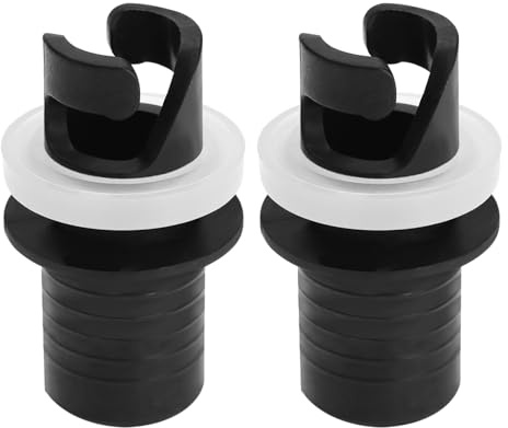 EMSea 2 Stücke Schlauchboot Ventile Schlauchadapter Stecker Sup Pumpenadapter Surfbrett Zubehör Auslaufsicher Kajak Luftventil Stecker Kompatibel mit Kajaks mit H-R-Ventil