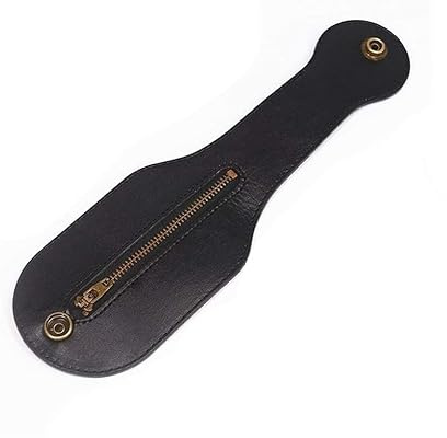 Zipits Herren Mini Leder müNze GeldböRse Selbstverteidigung GüRteltasche, Leder schläGer Boston Coin Change Bag Kann In Eine Ledertasche Gelegt Oder Auf Einen GüRtel Gewickelt Werden. (Schwarz)