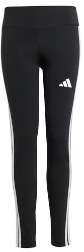 adidas Niñas Essentials 3 Stripes Leggings Tights, Black/White/White, 13-14 Years
