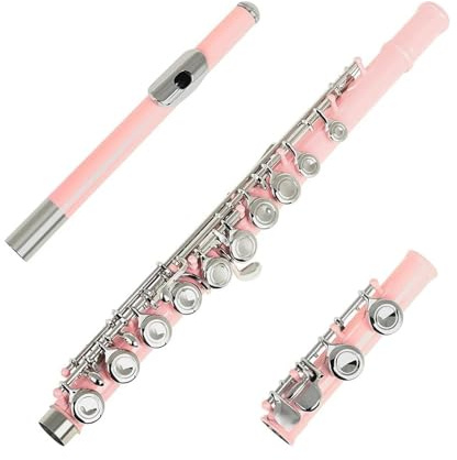 flûte traversière Flûte à 16 trous trou fermé clé C rose flûte professionnelle pour Concert
