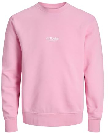 JACK & JONES Sweat-Shirt Crew Neck Jjesoho à col Rond pour Homme, Prism Rose., M