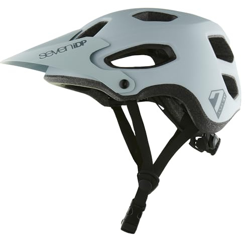 7iDP X2 Mountainbike-Helm – Leichter MTB-Helm für Damen & Herren, Trail & Enduro, Verstellbare Passform, Atmungsaktiv mit erweitertem Hinterkopfschutz. (Matt grau, S/M)