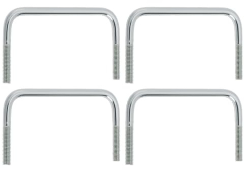 SG Store 4 Stück M10 X 40 Mm U-Bolzen U-Schraube Innenbreite 122 Mm Passend für 120 X 40 Mm Rahmenprofil Montage Diverser Komponenten auf Bootsanhängern