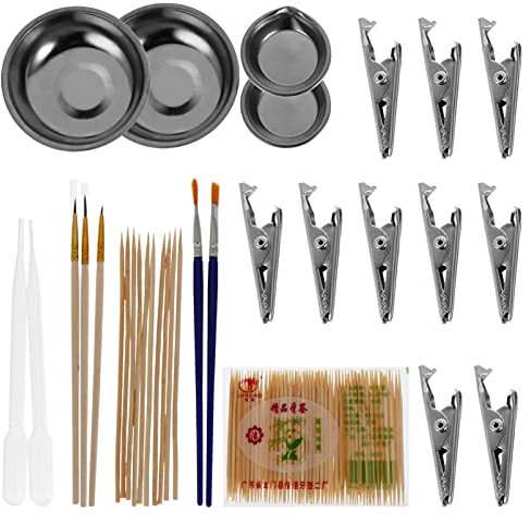 STOBOK 2 Sätze Eingestellt Modell-Farbset Zubehör Bahnhof Airbrush-Kit Tabletts Werkzeug für Modellbau Modellfarben Set Sprühwerkzeug für Spielzeugmodelle Modellbau-Sprühset Legierung