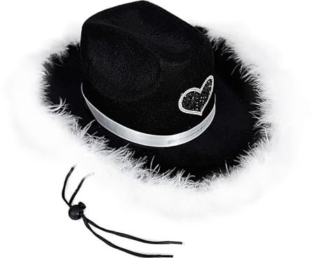 Cowboyhüte für Herren, Denim-Hut mit Feder, stilvoller Filz, atmungsaktiv, Kopfbedeckung, Zubehör für Wandern, , Party, Urlaub, Kostüm, Alltag, Schwarz