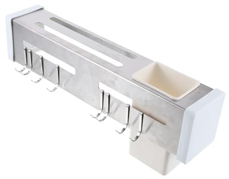 NUOBESTY Support De Planche à Découper Porte-ustensiles Compact Égouttoir à Couverts Étui à Baguettes Support De Rangement pour Ustensiles De Cuisine