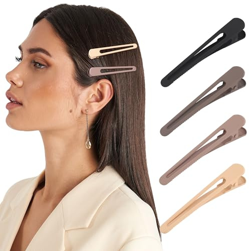 SECRET AROMA 4 fermagli per capelli a becco d'anatra, senza pieghe, senza piega, accessori per trucco e acconciatura per donne e ragazze