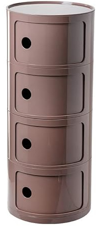 Nordic Modern Bedside Cabinet with Drawers & Sliding Door - Stylish 2/3/4 Tier Nightstand Storage Unit for Bedroom, Round Table & Plastic Chest Organizer