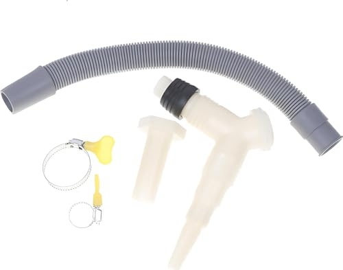 Manguera de desagüe de repuesto con extensión de 0,3 m. Manguera de desagüe para lavadora y secadora con extensión, conector en T y conector de desagüe. Conector en T de desagüe para lavadora y secado