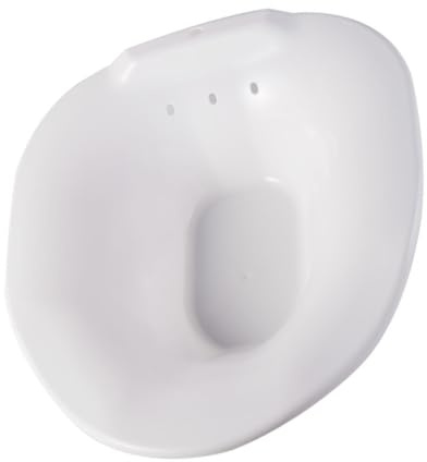 NOLITOY Sitzbadewanne aus Weißem Kunststoff mit Ergonomischem Design Breitem Rand und Antibakterieller Silberionen Beschichtung für Schwangere Senioren Postnatale Pflege Zufälliger Stil