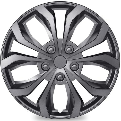 TangMiGe Universal Radkappen für 15 Zoll Räder, 15 Radzierblenden 4er Set, Radblenden (Grau, 15 Zoll)