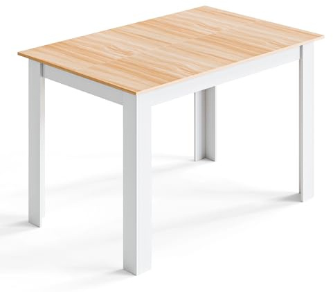 Mondeer Dining Table, Kitchen Table for 4 People, 120W x 80D x 75H cm